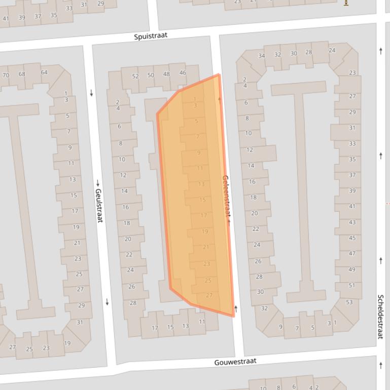 Kaart van postcodegebied 3522XR.