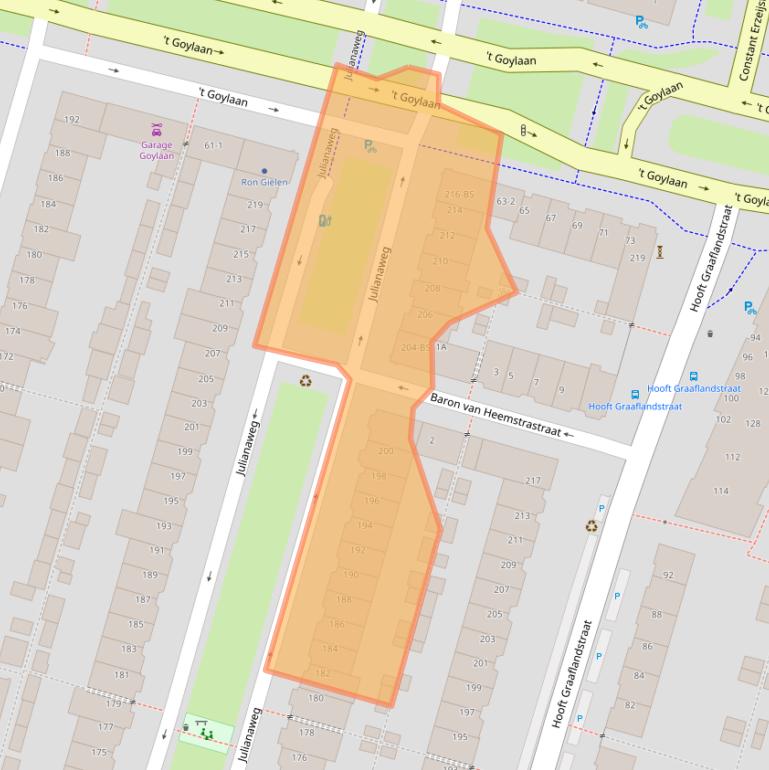 Kaart van postcodegebied 3525VL.