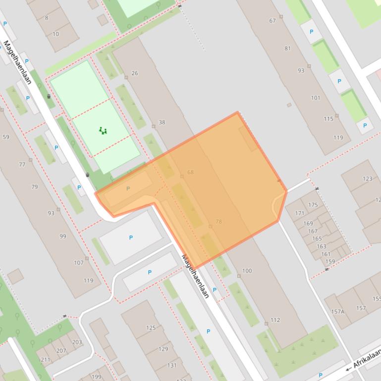 Kaart van postcodegebied 3526CJ.