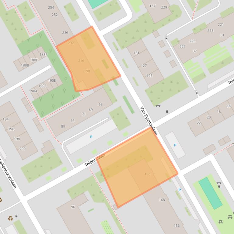 Kaart van postcodegebied 3527VR.
