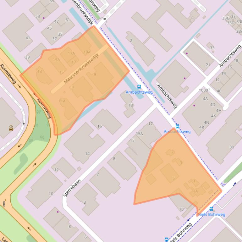 Kaart van postcodegebied 3542DL.