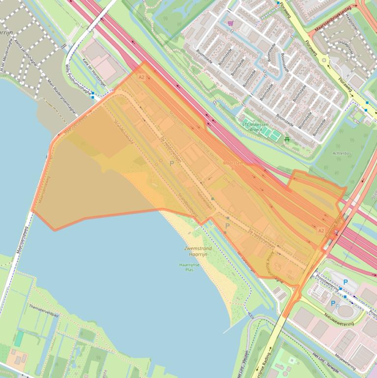 Kaart van postcodegebied 3543MB.