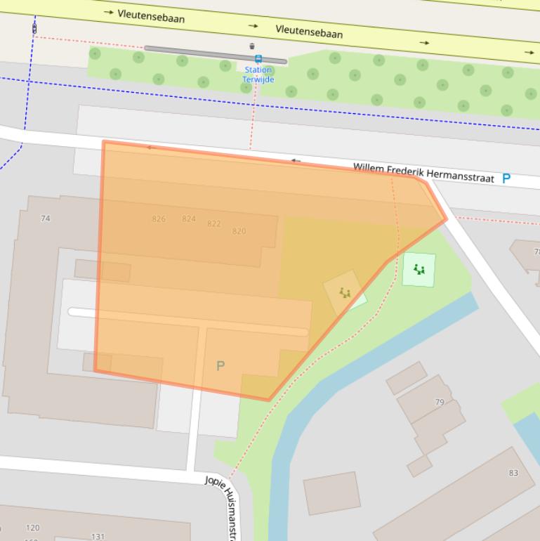 Kaart van postcodegebied 3544KV.