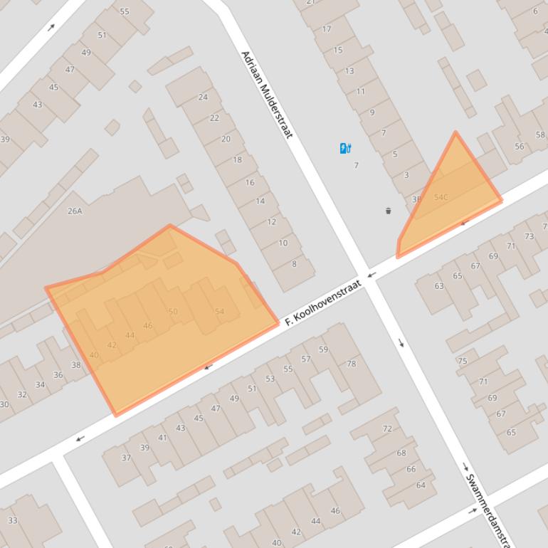 Kaart van postcodegebied 3555VK.