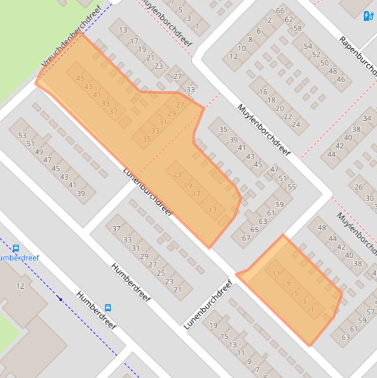 Kaart van postcodegebied 3562HE.