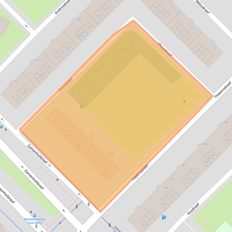 Kaart van postcodegebied 3562JW.