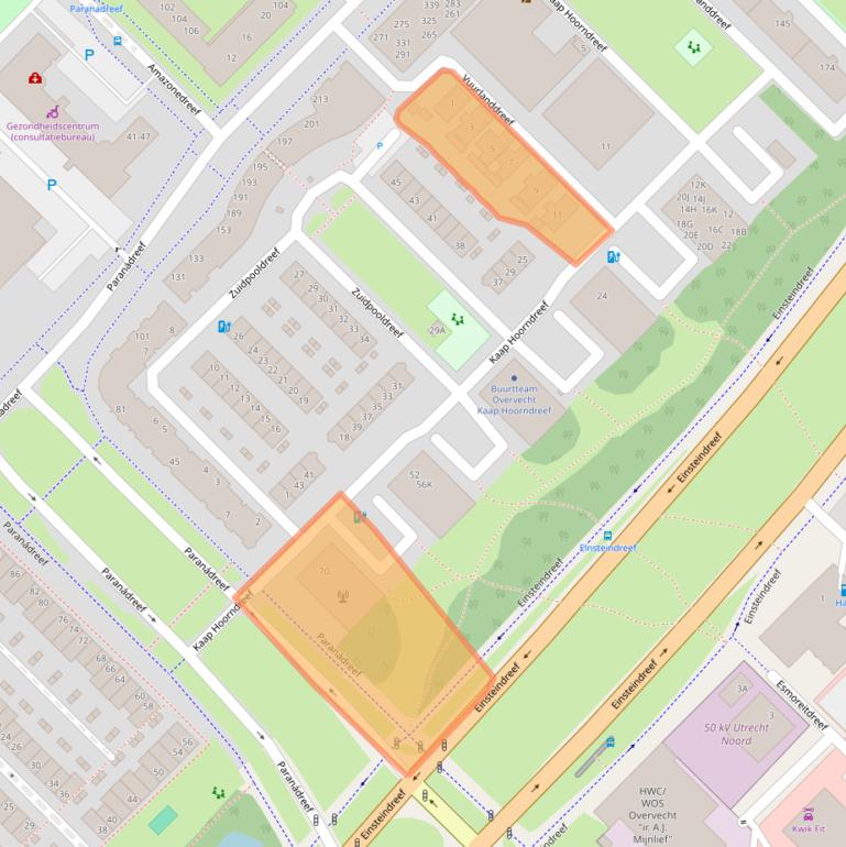 Kaart van postcodegebied 3563AW.