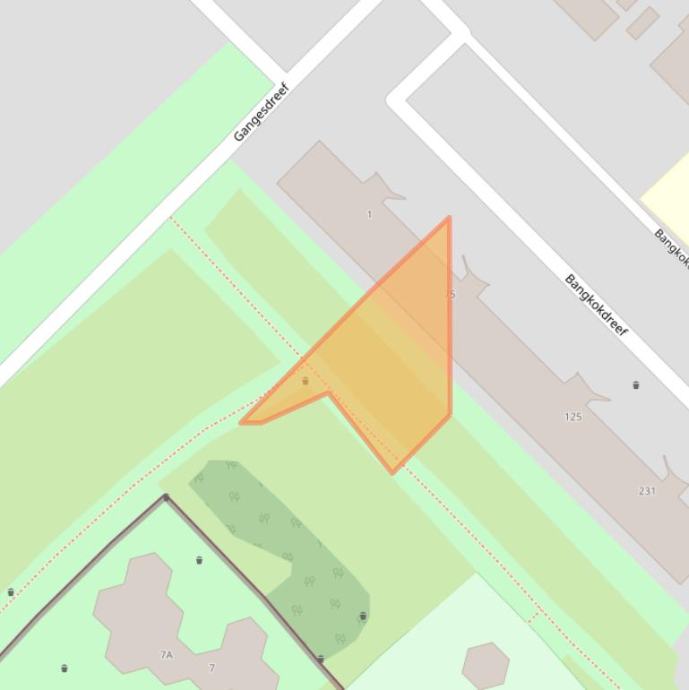 Kaart van postcodegebied 3564SG.