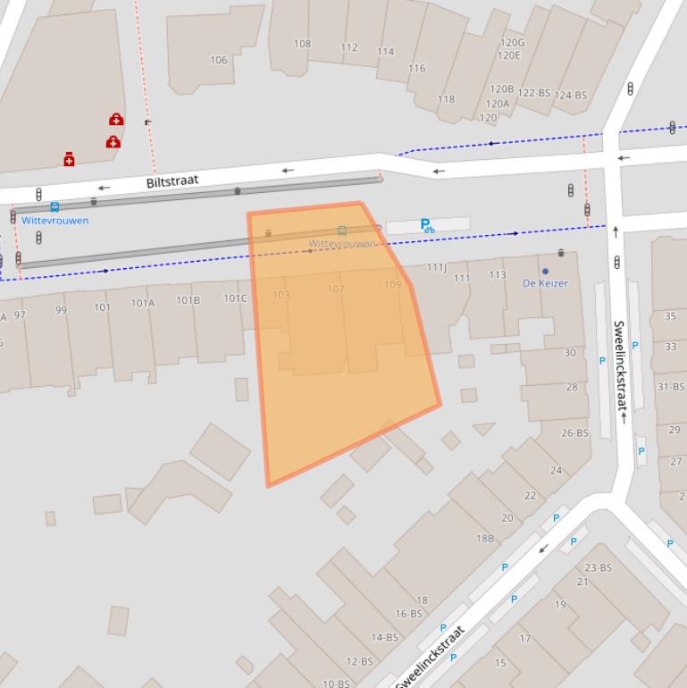 Kaart van postcodegebied 3572AM.