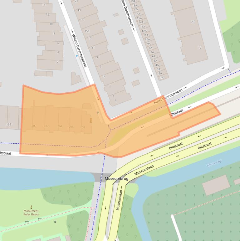 Kaart van postcodegebied 3572BS.