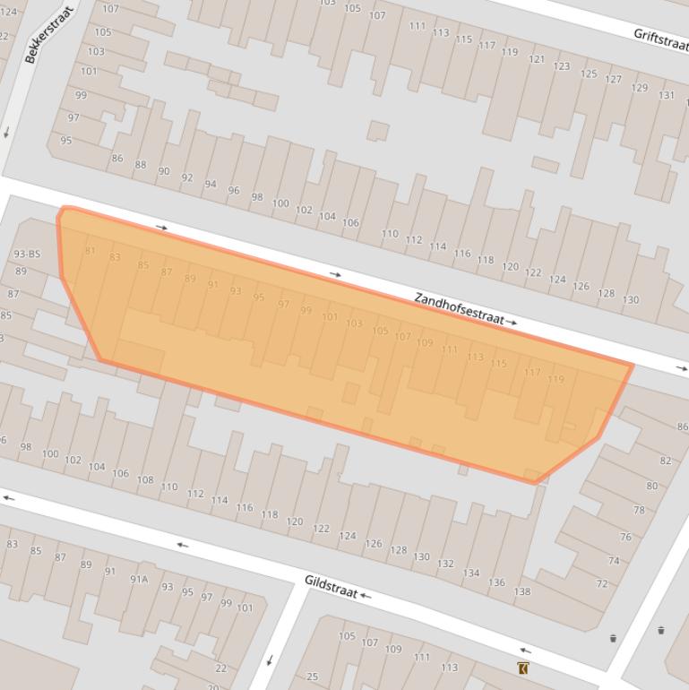 Kaart van postcodegebied 3572GD.