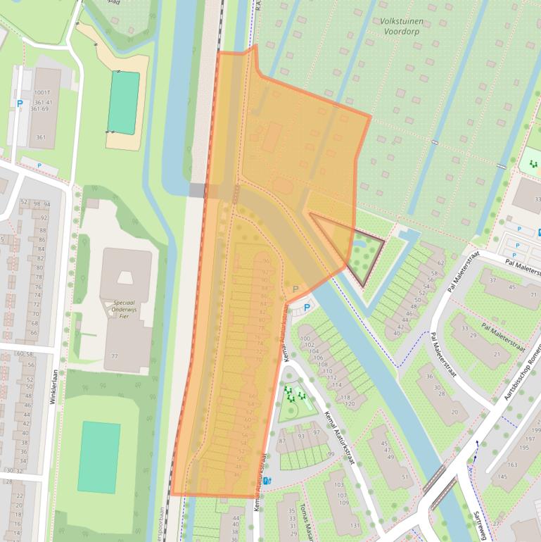 Kaart van postcodegebied 3573PB.