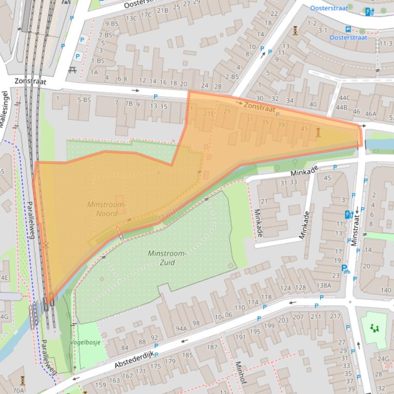 Kaart van postcodegebied 3581MP.