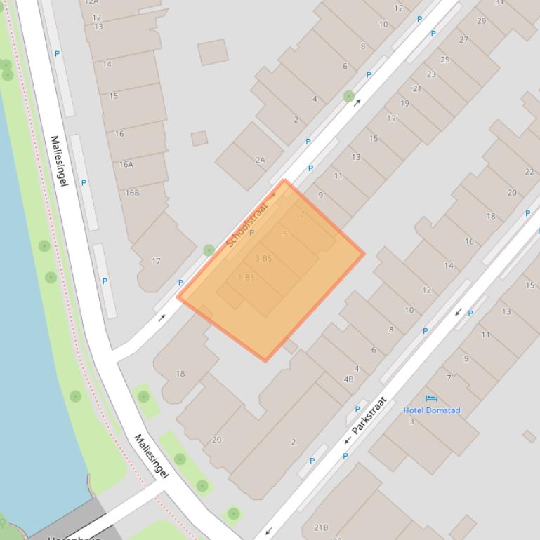 Kaart van postcodegebied 3581PM.