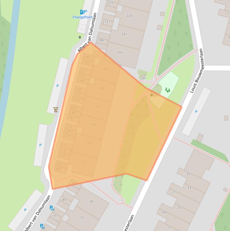 Kaart van postcodegebied 3584HC.