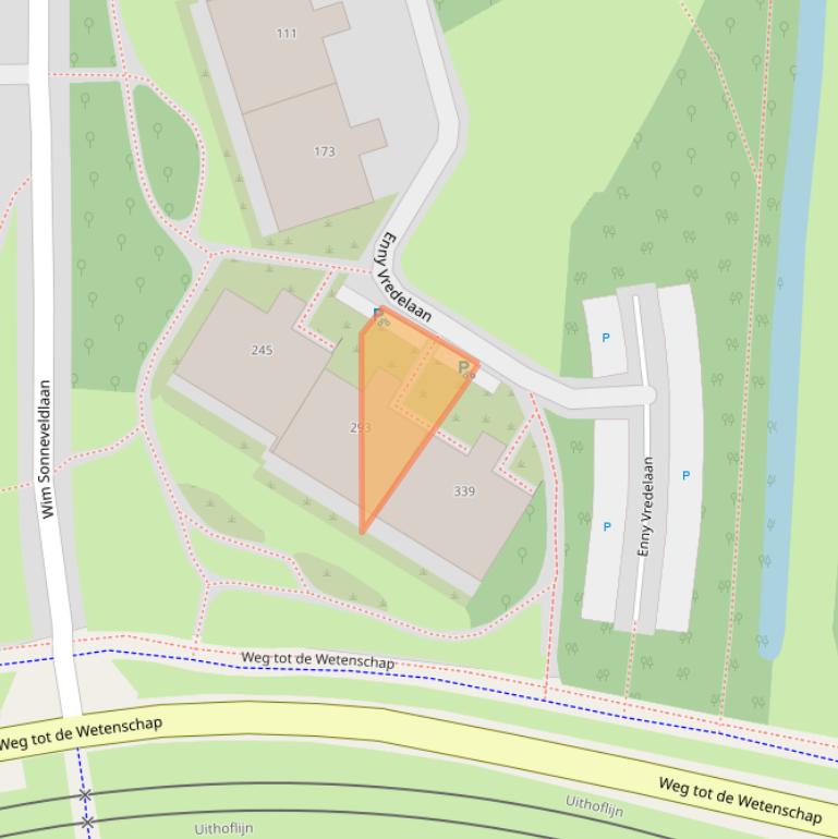 Kaart van postcodegebied 3584ZJ.