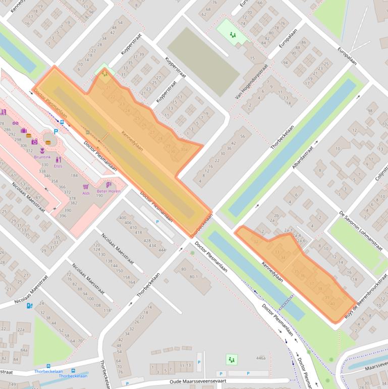 Kaart van postcodegebied 3601VG.