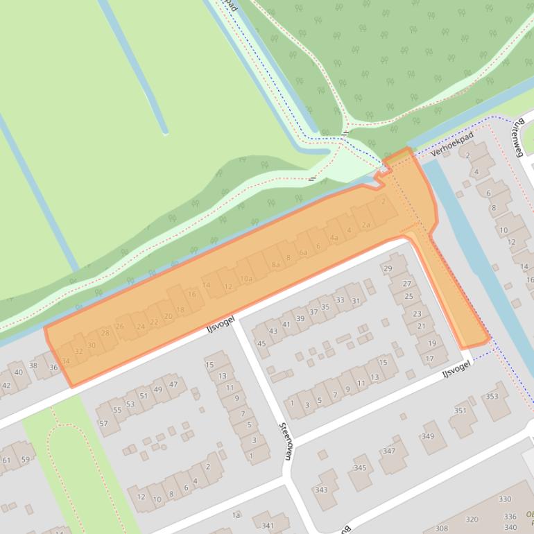 Kaart van postcodegebied 3602XN.