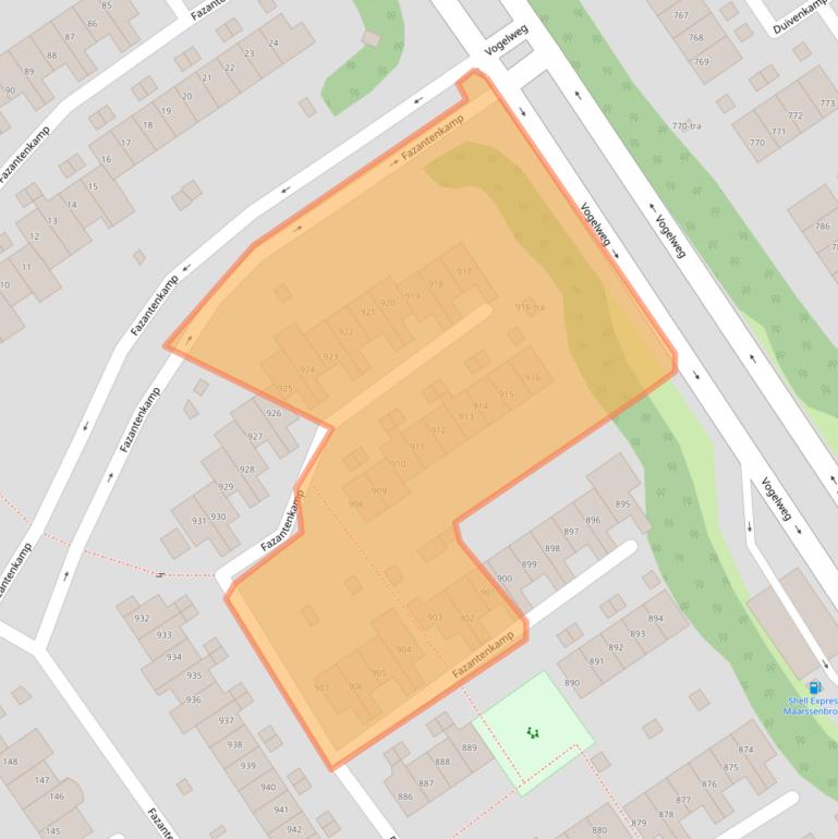 Kaart van postcodegebied 3607EG.