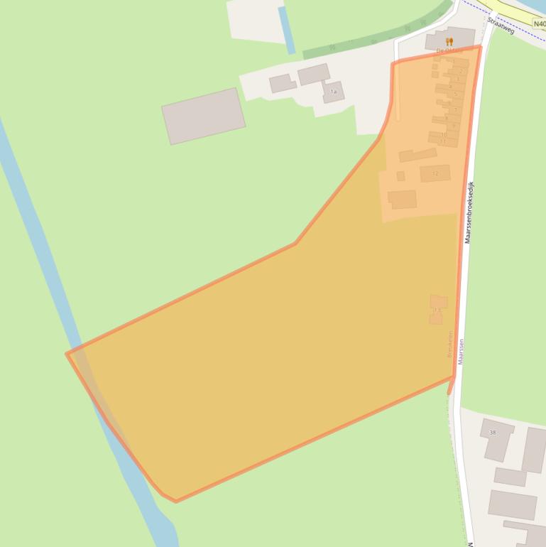 Kaart van postcodegebied 3621BD.