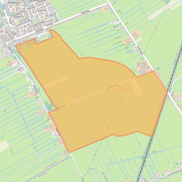 Kaart van postcodegebied 3628GA.
