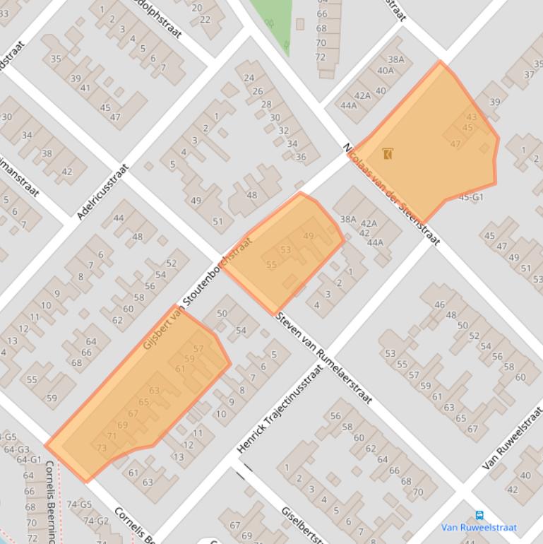 Kaart van postcodegebied 3641DK.