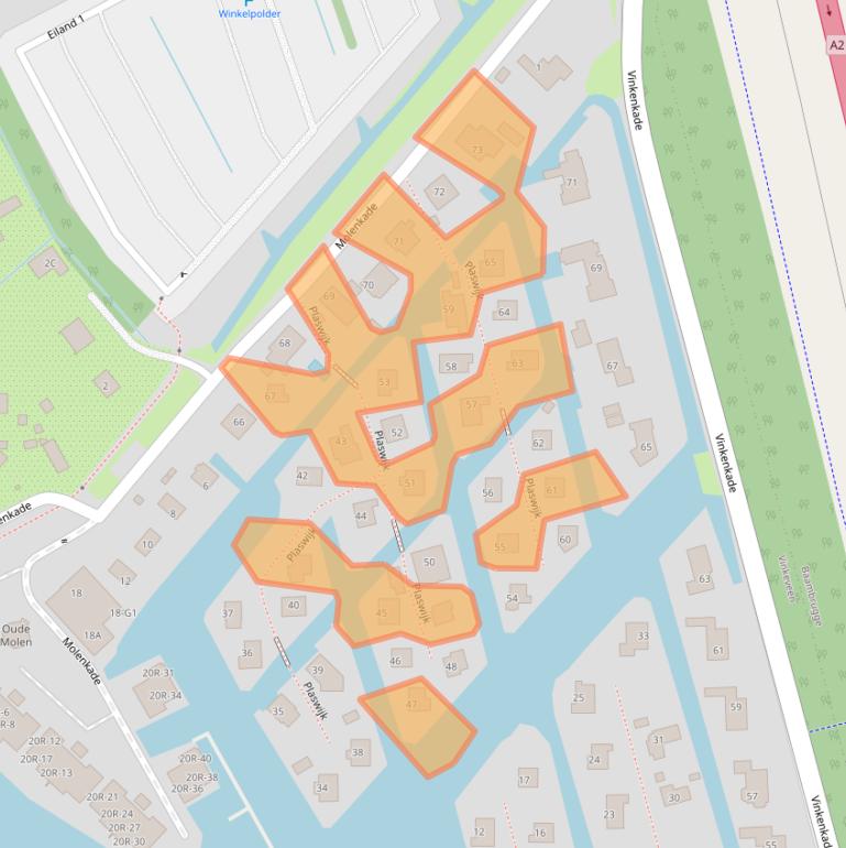 Kaart van postcodegebied 3645AT.