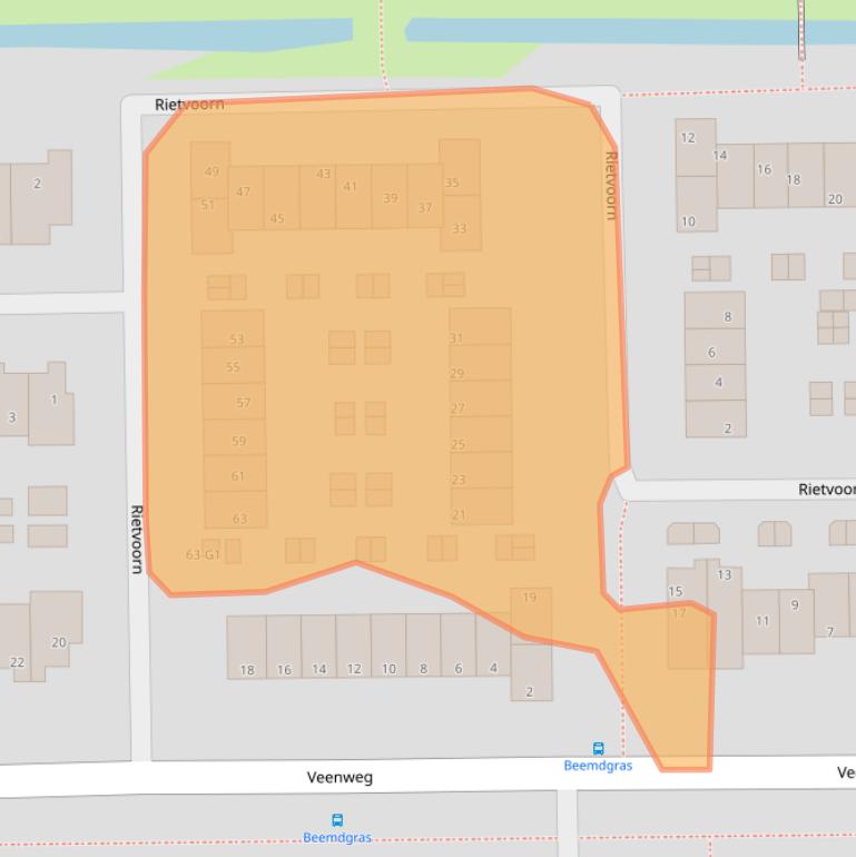 Kaart van postcodegebied 3648HJ.