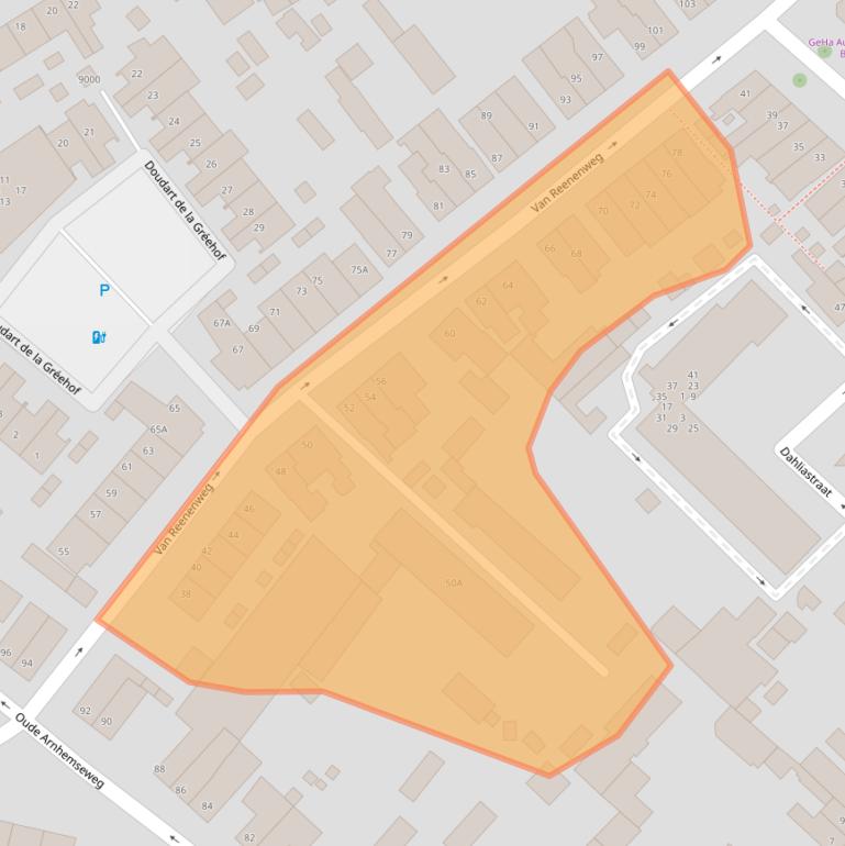 Kaart van postcodegebied 3702SL.