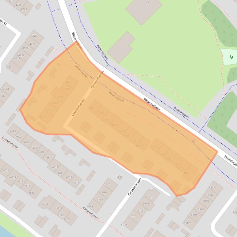 Kaart van postcodegebied 3703EN.