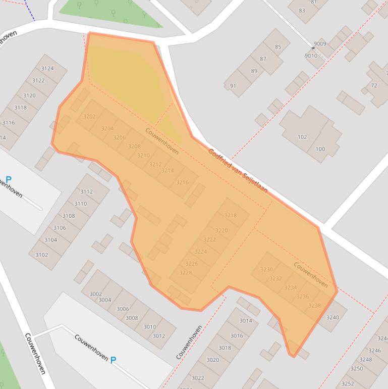 Kaart van postcodegebied 3703HC.