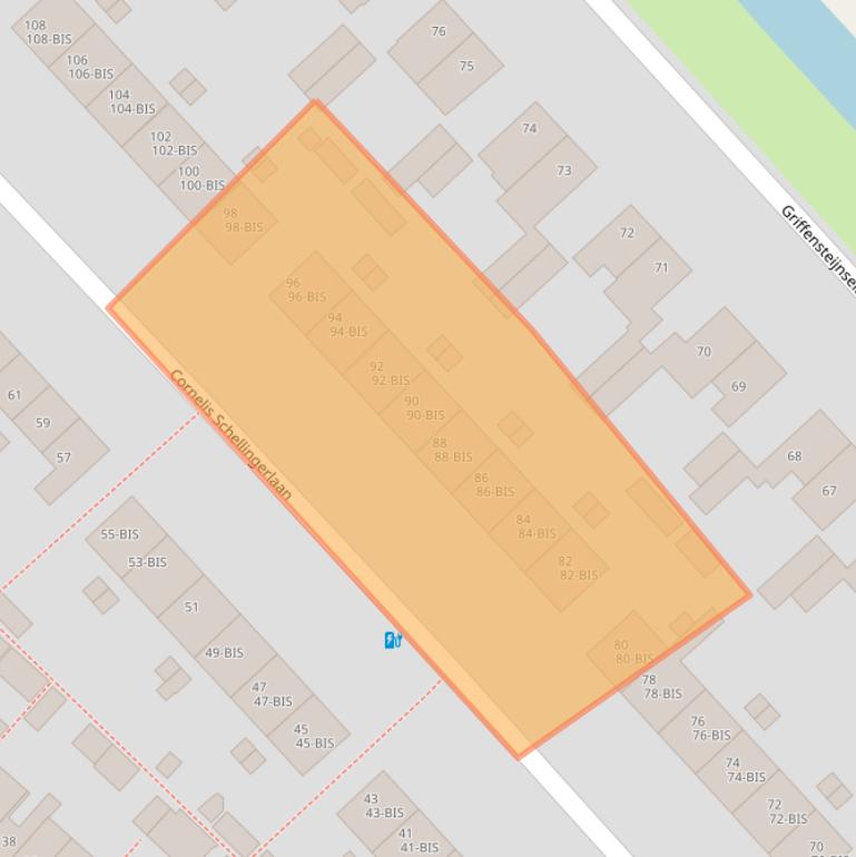 Kaart van postcodegebied 3703SK.