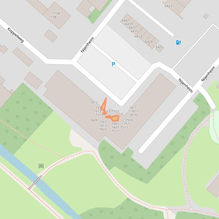 Kaart van postcodegebied 3704CA.