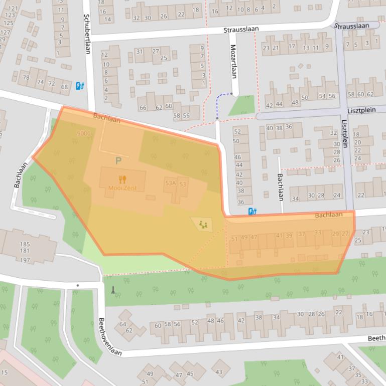 Kaart van postcodegebied 3706BB.