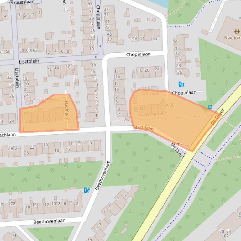 Kaart van postcodegebied 3706BC.