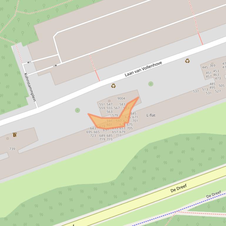 Kaart van postcodegebied 3706CS.