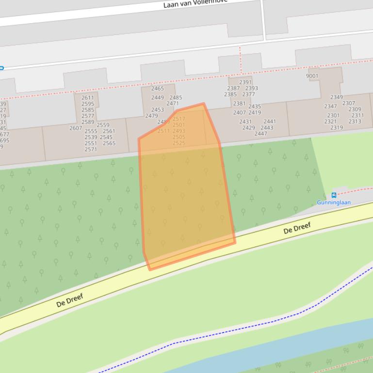 Kaart van postcodegebied 3706HJ.