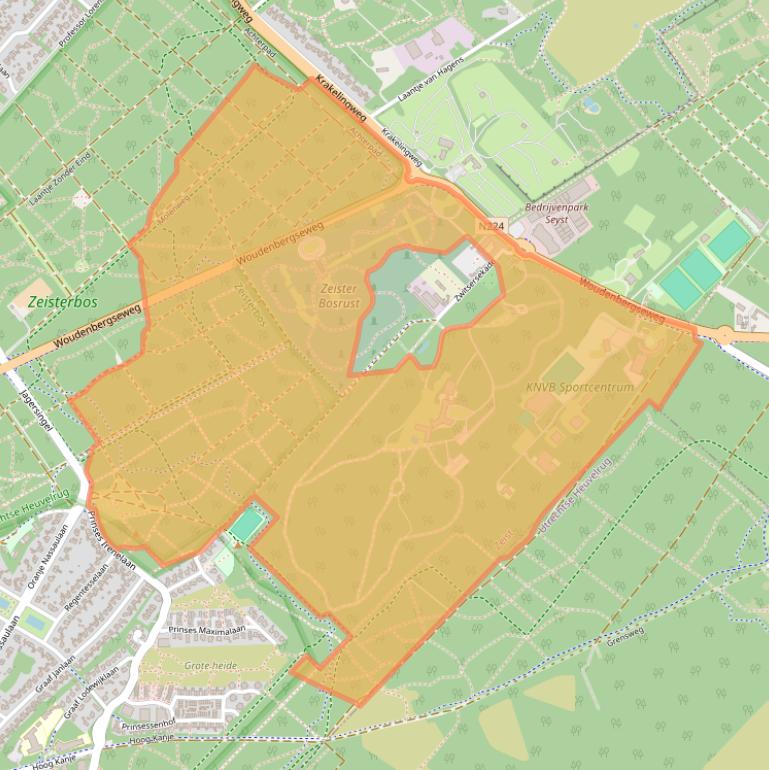 Kaart van postcodegebied 3707HX.