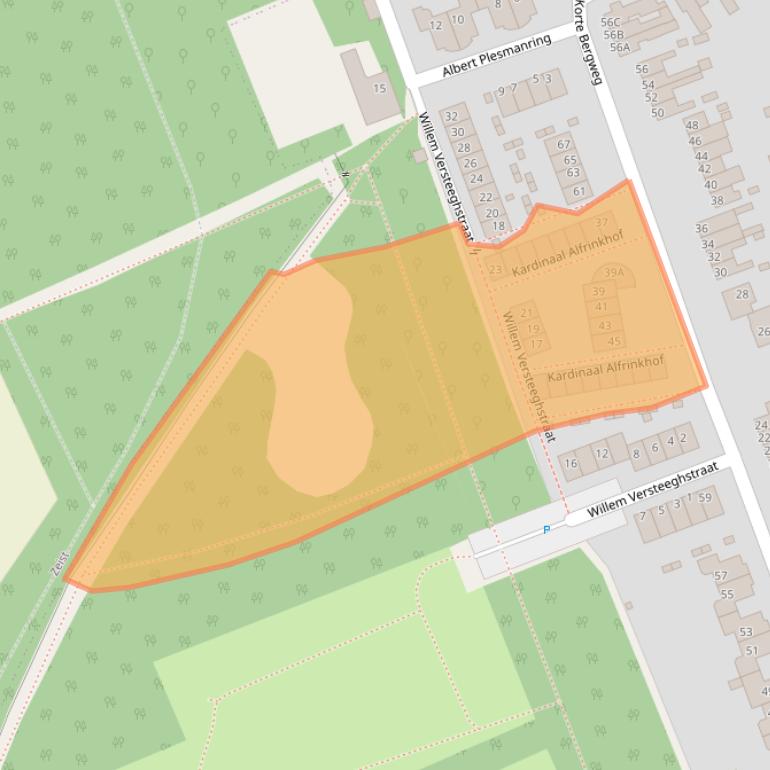 Kaart van postcodegebied 3712DD.