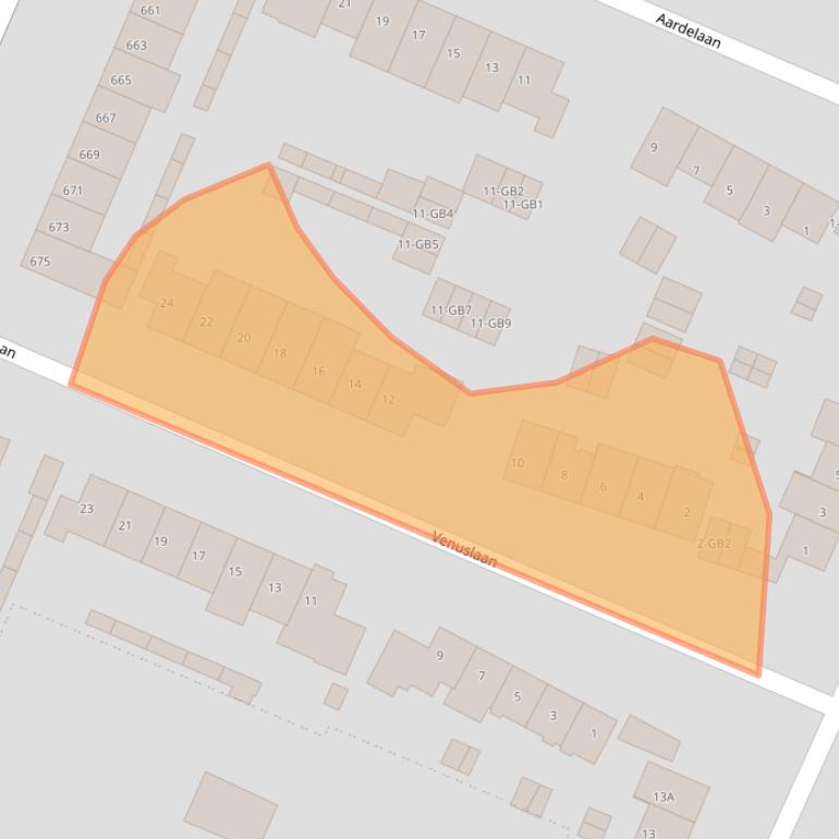 Kaart van postcodegebied 3721VG.