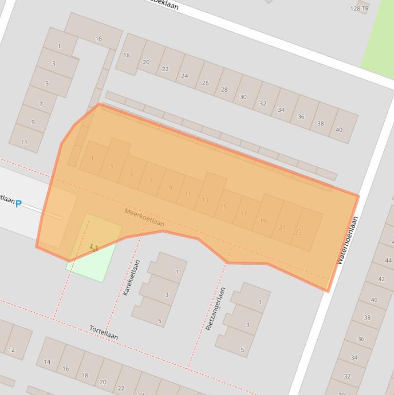 Kaart van postcodegebied 3722WK.