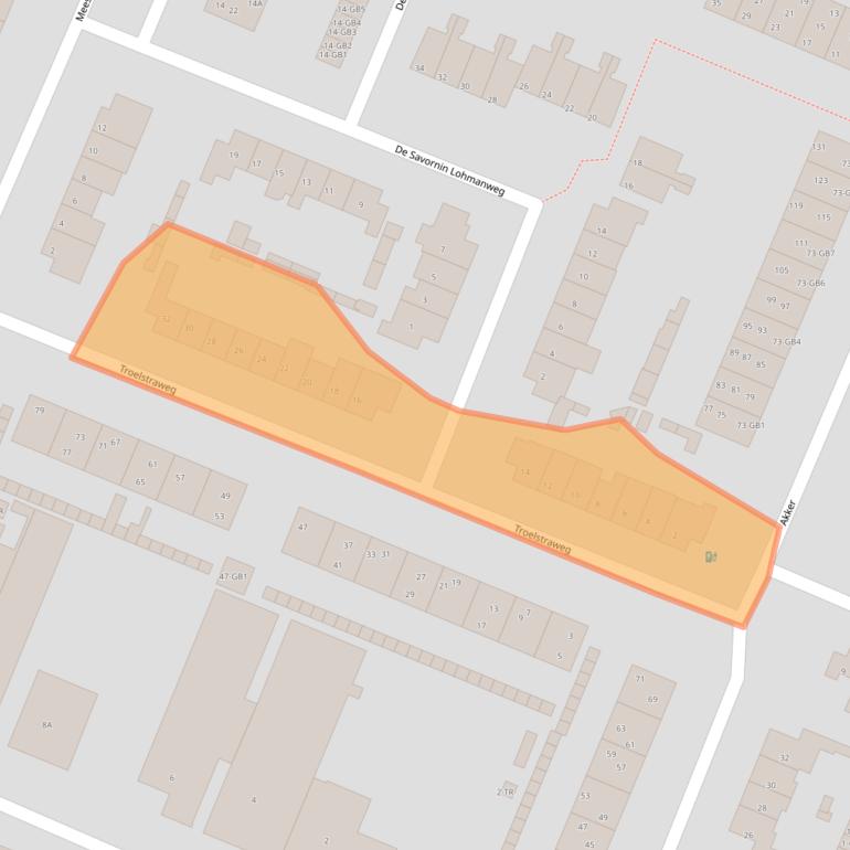Kaart van postcodegebied 3732CD.