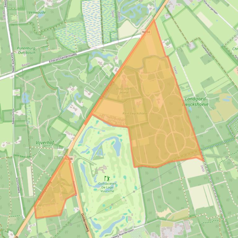 Kaart van postcodegebied 3734MH.