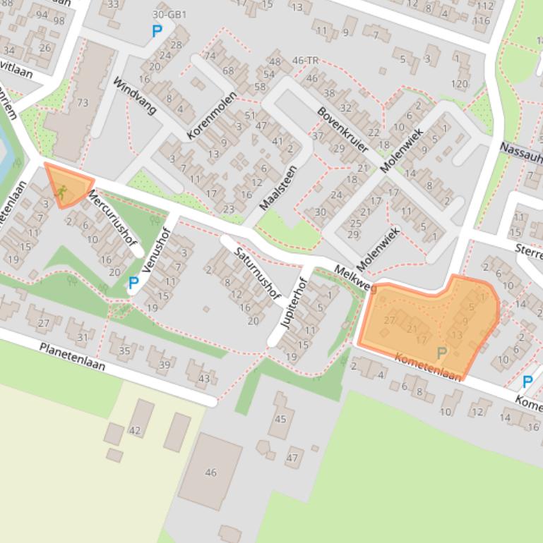 Kaart van postcodegebied 3738XD.