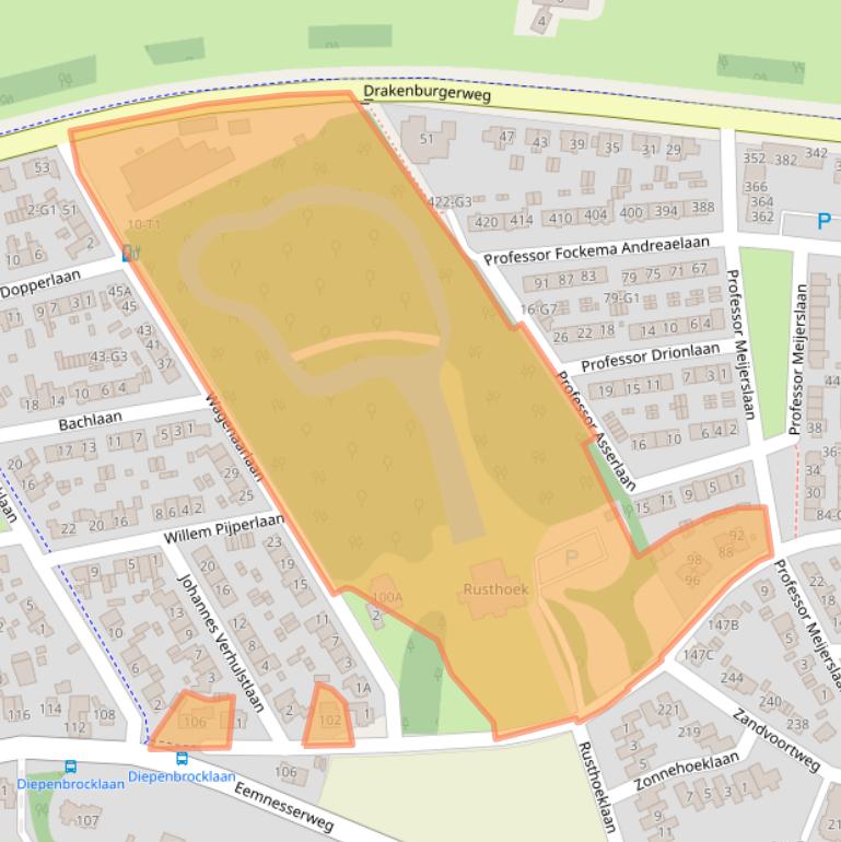 Kaart van postcodegebied 3741EH.