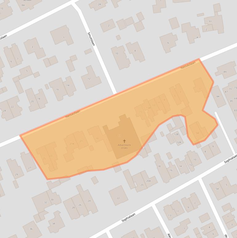 Kaart van postcodegebied 3743CA.