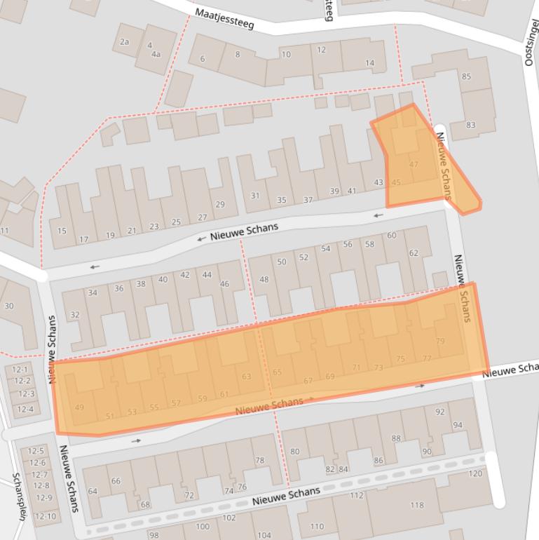 Kaart van postcodegebied 3751BB.