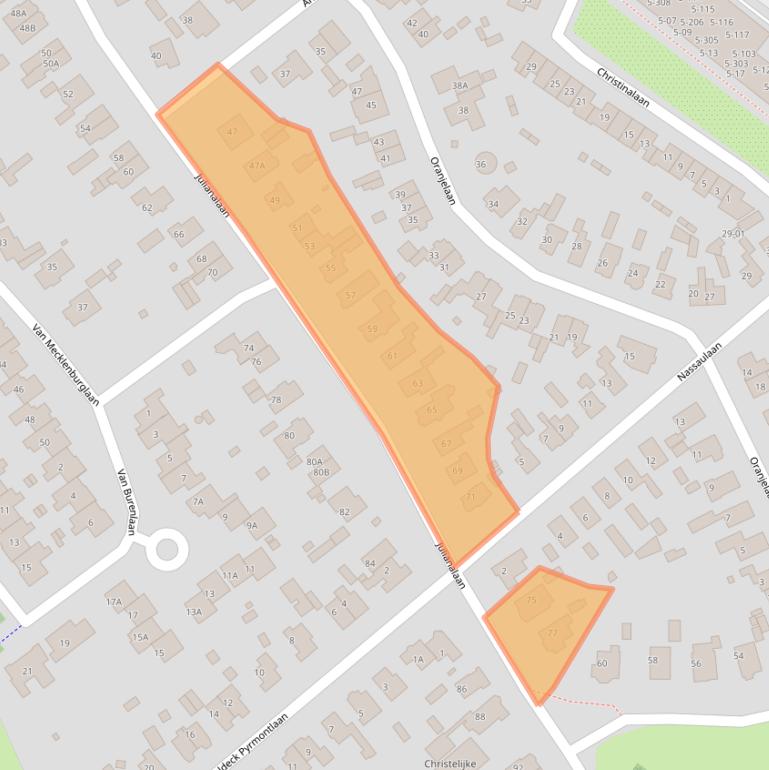 Kaart van postcodegebied 3761DC.