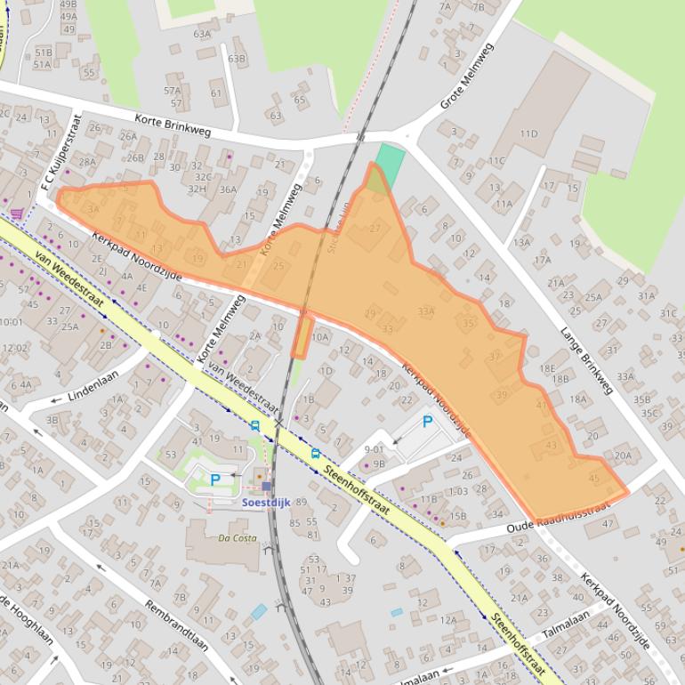 Kaart van postcodegebied 3764AH.