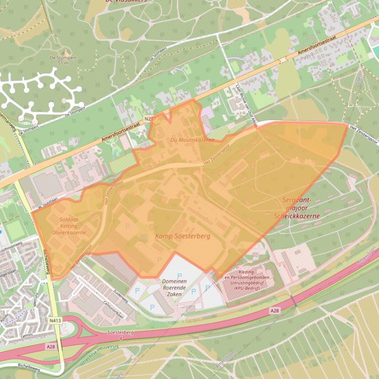 Kaart van postcodegebied 3769AP.